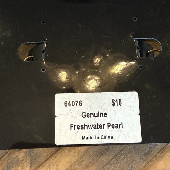 Silver Tone Hoop & Freshwater Pearl Pierced Earring Lot Cookie Lee - Picture 6 of 6